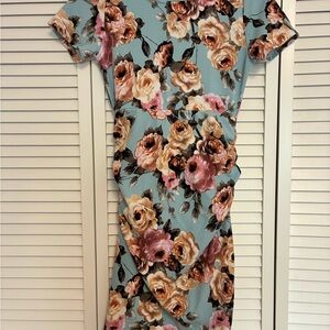 Pinkblush Blue Floral maternity Dress